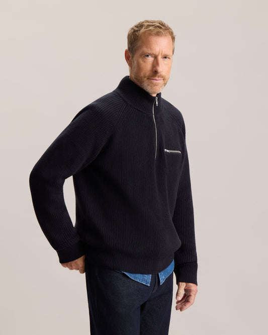 ESSENTIAL QUARTER-ZIP SWEATER