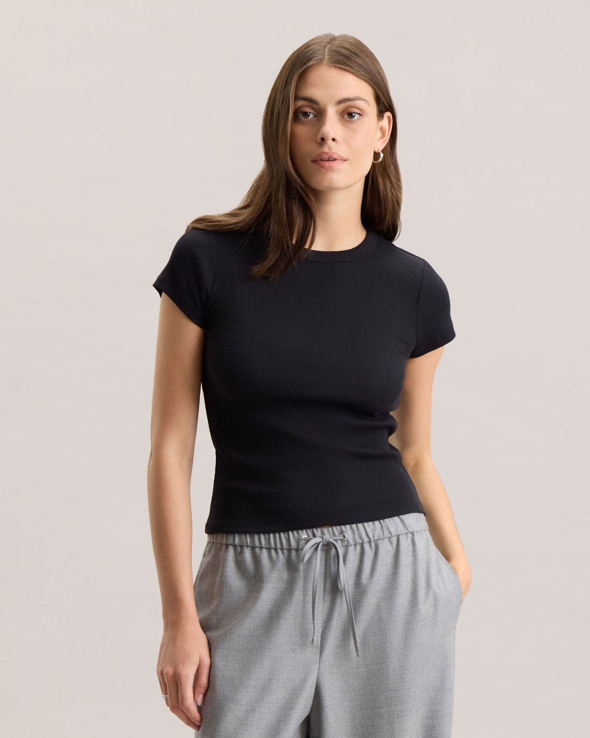 RIB KNIT TEE
