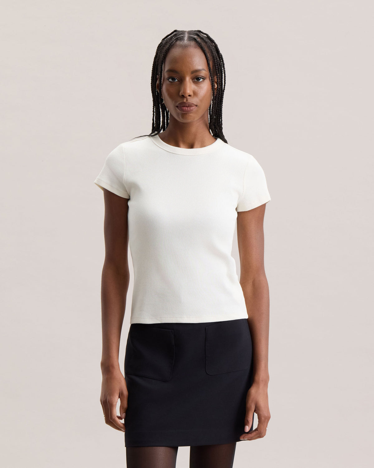 RIB KNIT TEE