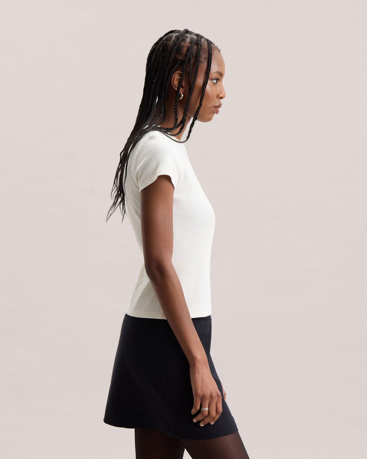 RIB KNIT TEE