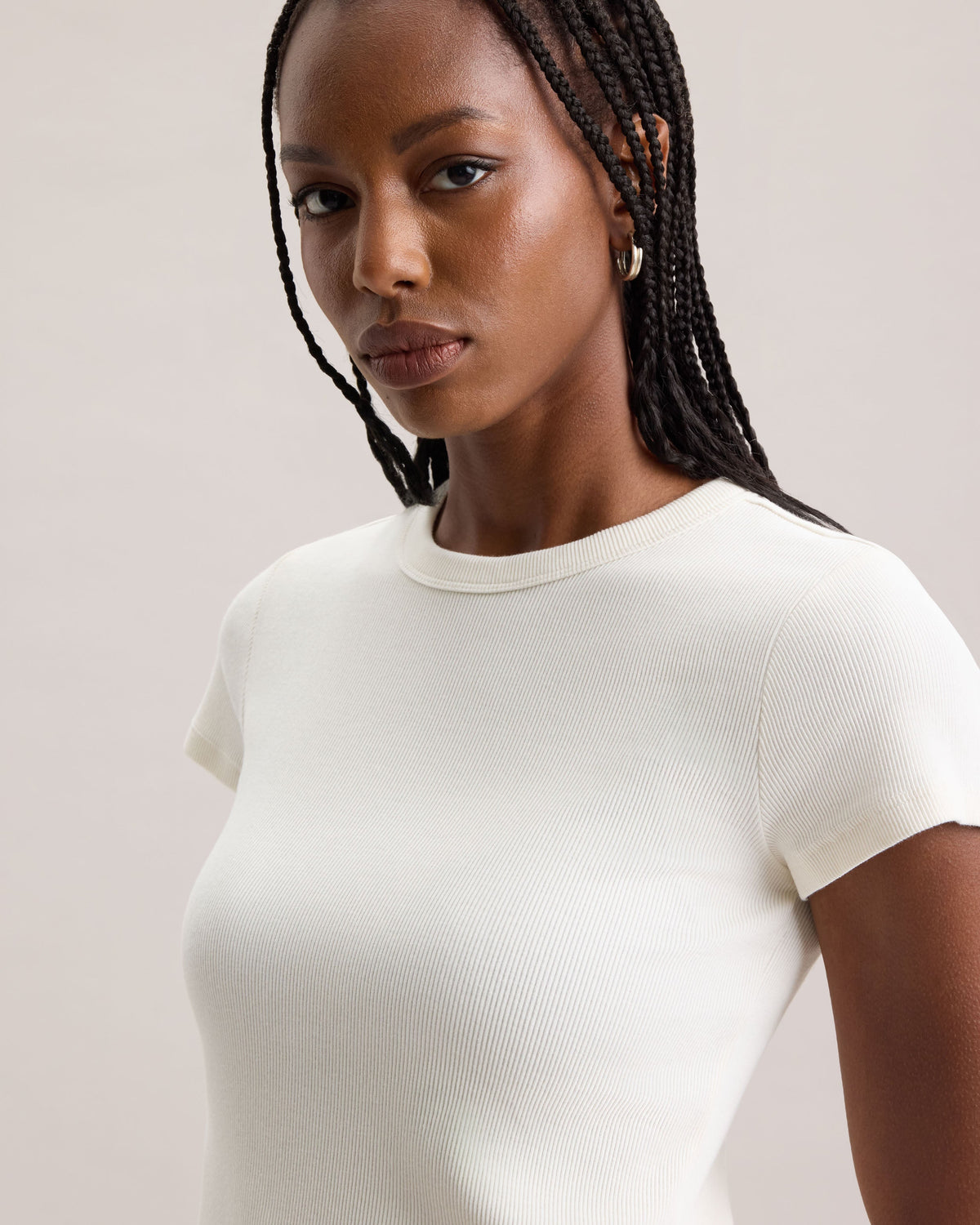 RIB KNIT TEE