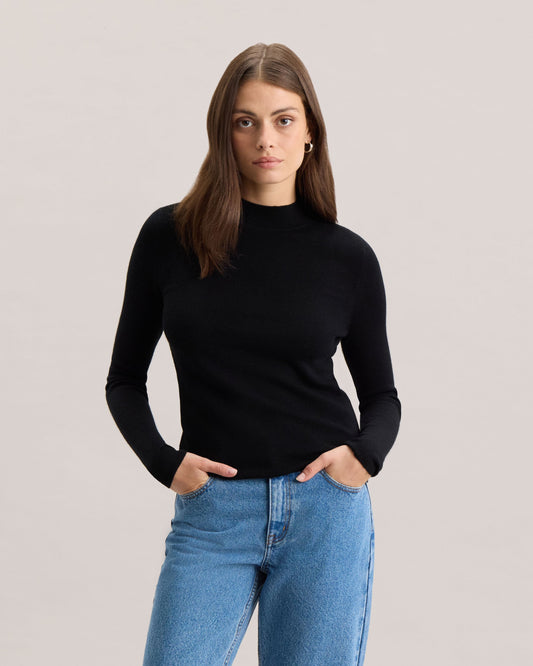 MERINO MOCK NECK SWEATER