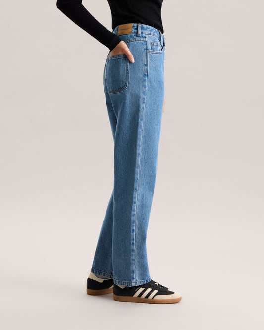 RELAXED STRAIGHT DENIM PANTS