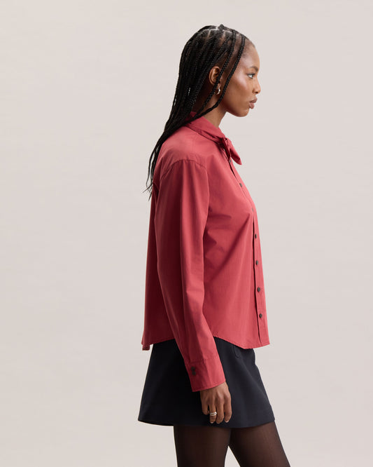 POPLIN SCARF BLOUSE