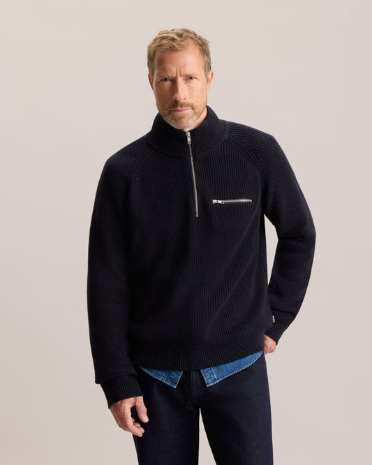 ESSENTIAL QUARTER-ZIP SWEATER
