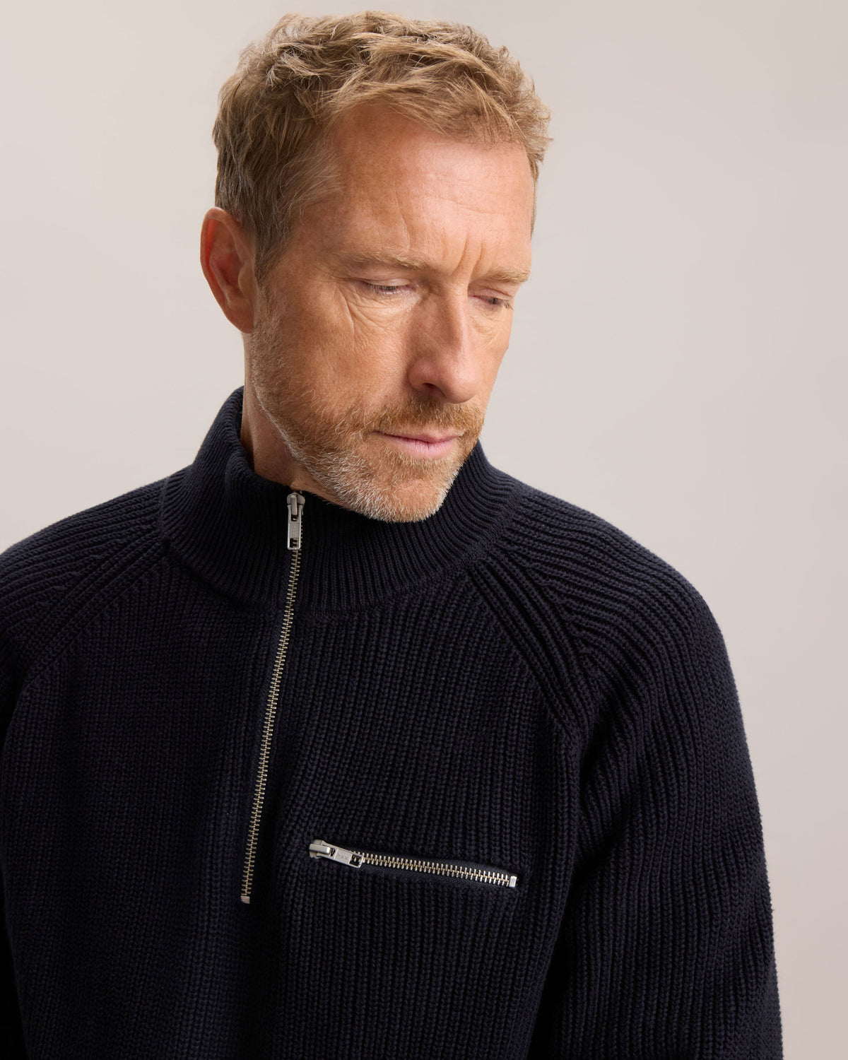 ESSENTIAL QUARTER-ZIP SWEATER