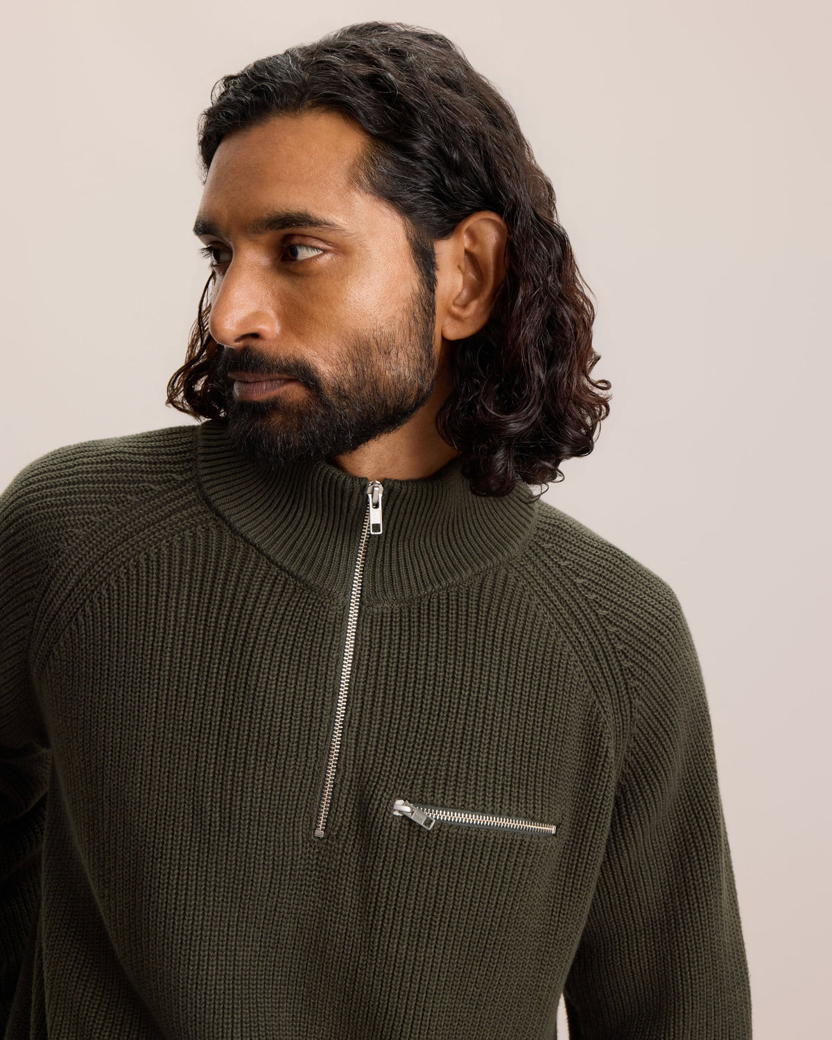 ESSENTIAL QUARTER-ZIP SWEATER